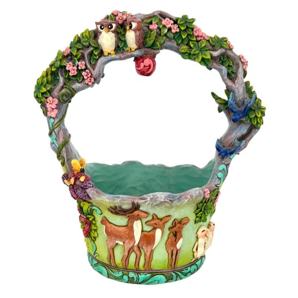 Jim Shore Heartwood Creek Signs Of Springtime Basket - Picture 1 of 14